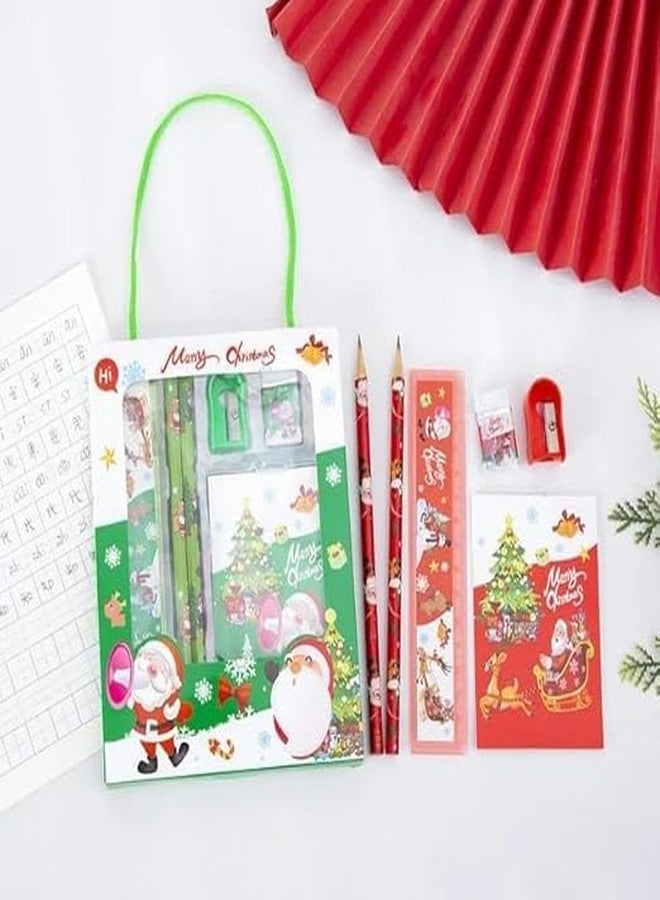 Tera13 TERA 13 Santa Claus Stationery Set For Kids, 6 in 1 Stationery Combo For Boys, Christmas Theme Stationery Kit, Stationery Set for Kids Pencil,Eraser,Diary,Ruler,Sharpener (Pack of 1) - Image 2
